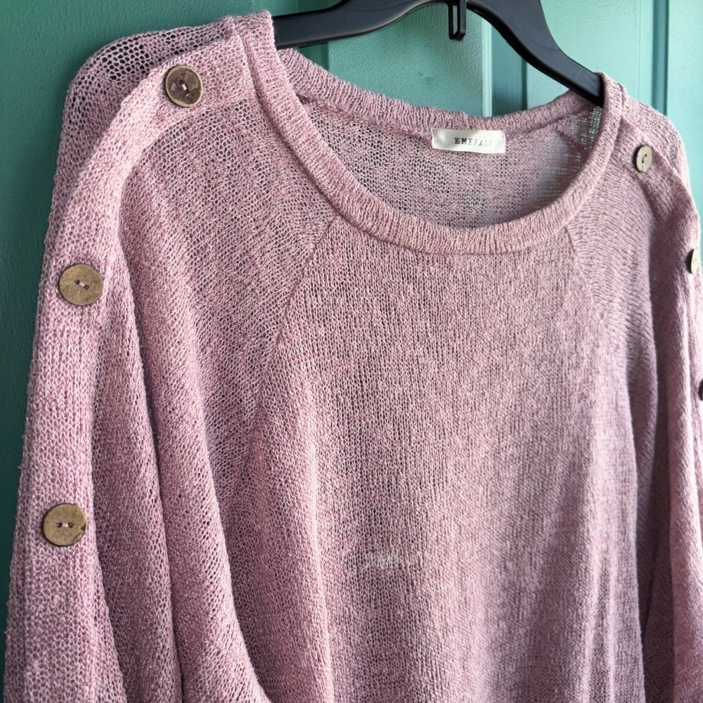 Emerald 1x soft lightweight pink long sleeved top - Picture 3 of 10
